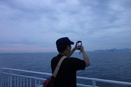 フェリーから見える多くの島