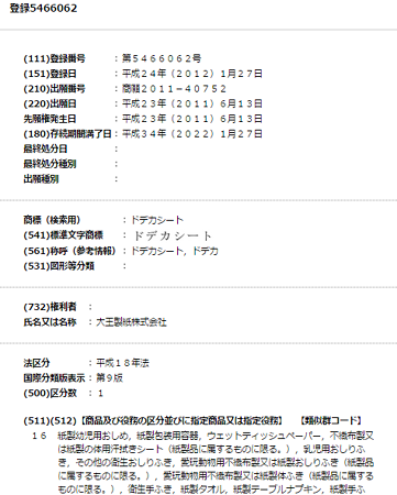 20150726商標「ドデカシート」