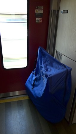 電車は当然輪行