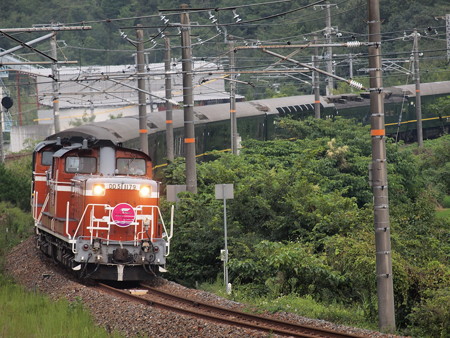 DD51 寝台特急トワイライトエクスプレス 伯備線総社~豪渓02