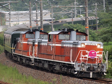DD51 寝台特急トワイライトエクスプレス 伯備線総社~豪渓07
