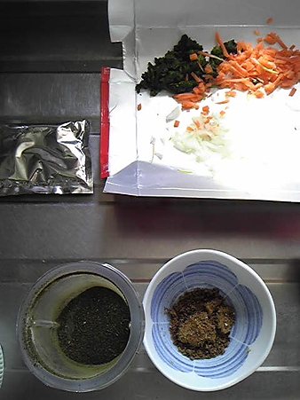 2012年3月29日のお昼の食材
