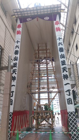 2015年 博多祇園山笠 飾り山笠 建設中 写真画像 (10)