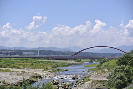 多摩川にて