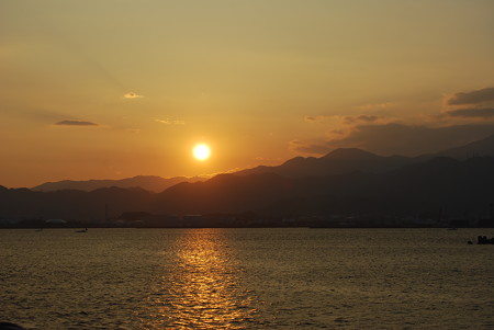駿河湾フェリーにてサンセット　１