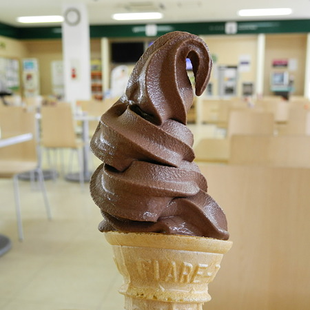 七味ソフト・チョコ味(長野道【下り】・姨捨SA)